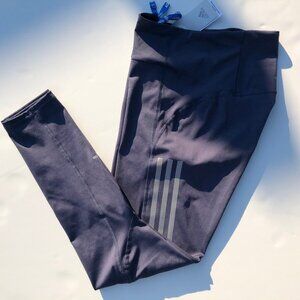 Adidas Running Primegreen Hi Waisted 7/8 Leggings Aeroready Blue + Gray Sz S NWT
